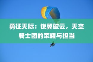 勇征天际：锐翼破云，天空骑士团的荣耀与担当