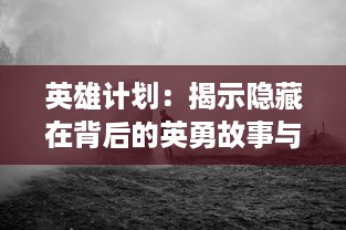 英雄计划：揭示隐藏在背后的英勇故事与无私奉献，探索真英雄的涅槃重生