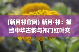 (新月祁官网) 新月·祁：描绘中华古韵与祁门红叶交织的美丽新篇章