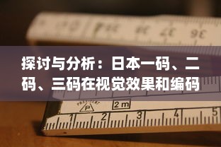 探讨与分析：日本一码、二码、三码在视觉效果和编码规则上的区别和应用