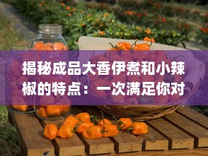 揭秘成品大香伊煮和小辣椒的特点：一次满足你对口感和辣度的双重追求 v7.8.0下载