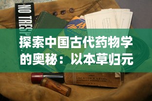 探索中国古代药物学的奥秘：以本草归元录 为线索挖掘传统医药文化的深度内涵