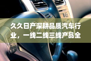 久久日产深耕品质汽车行业，一线二线三线产品全覆盖，打造优质日系车型 v6.5.6下载