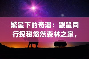 繁星下的奇遇：鼹鼠同行探秘悠然森林之家，寻找大自然揽翠之秘