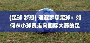 (足球 梦想) 追逐梦想足球：如何从小球员走向国际大赛的足球成长之旅