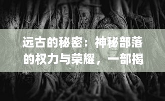 远古的秘密：神秘部落的权力与荣耀，一部揭示酋长传说的深度历史纪实大片