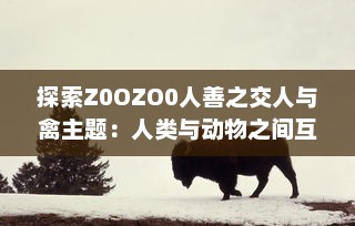 探索Z0OZO0人善之交人与禽主题：人类与动物之间互动的深度立体观察 v3.2.6下载