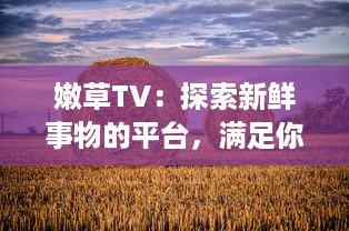 嫩草TV：探索新鲜事物的平台，满足你每一处好奇，爱上独特创意的绝佳地方