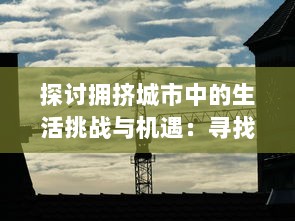 探讨拥挤城市中的生活挑战与机遇：寻找宜居环境与社会繁荣的平衡点