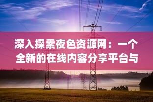 深入探索夜色资源网：一个全新的在线内容分享平台与其影响力分析