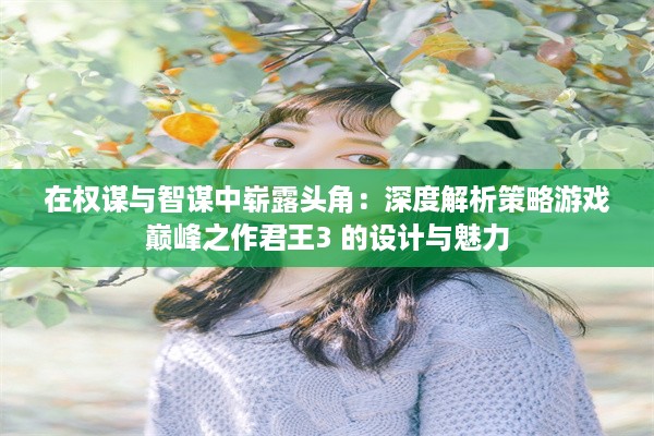 在权谋与智谋中崭露头角：深度解析策略游戏巅峰之作君王3 的设计与魅力