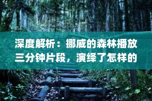 深度解析：挪威的森林播放三分钟片段，演绎了怎样的人性与情感世界 v9.1.8下载